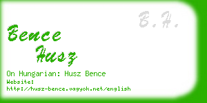 bence husz business card